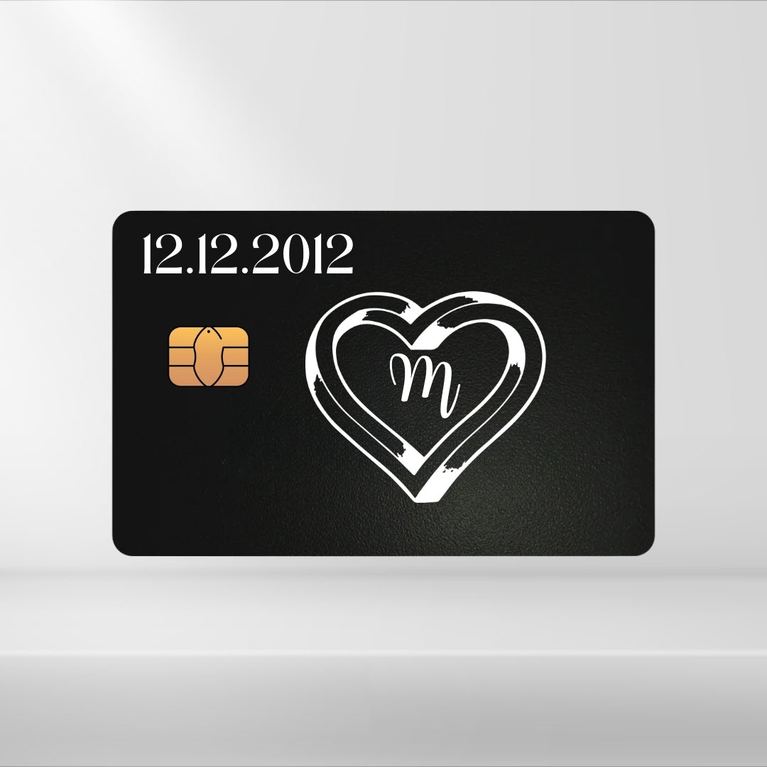 Ring mit Buchstabe + Datum