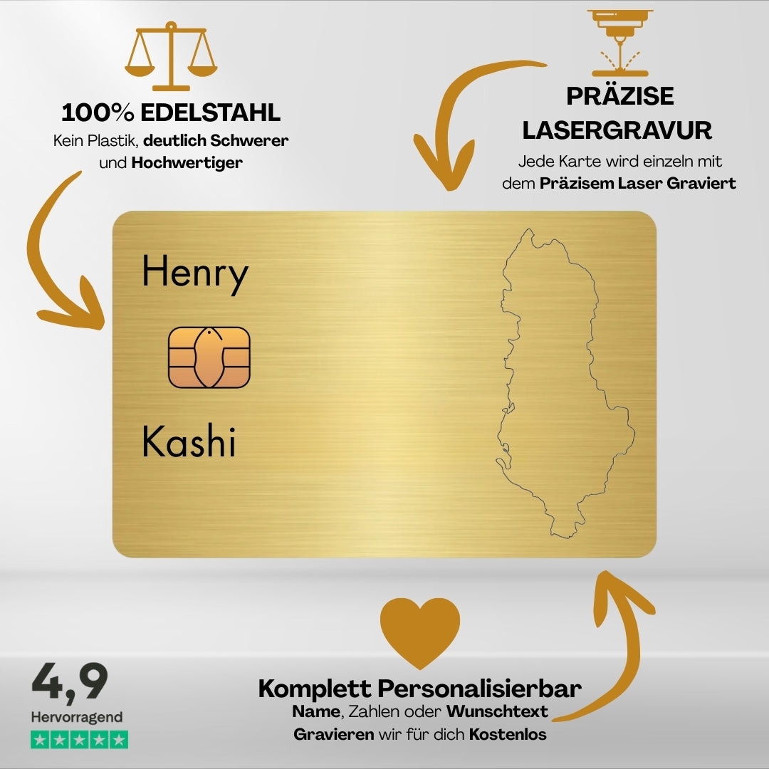 Albanien - Landkarte Dezent