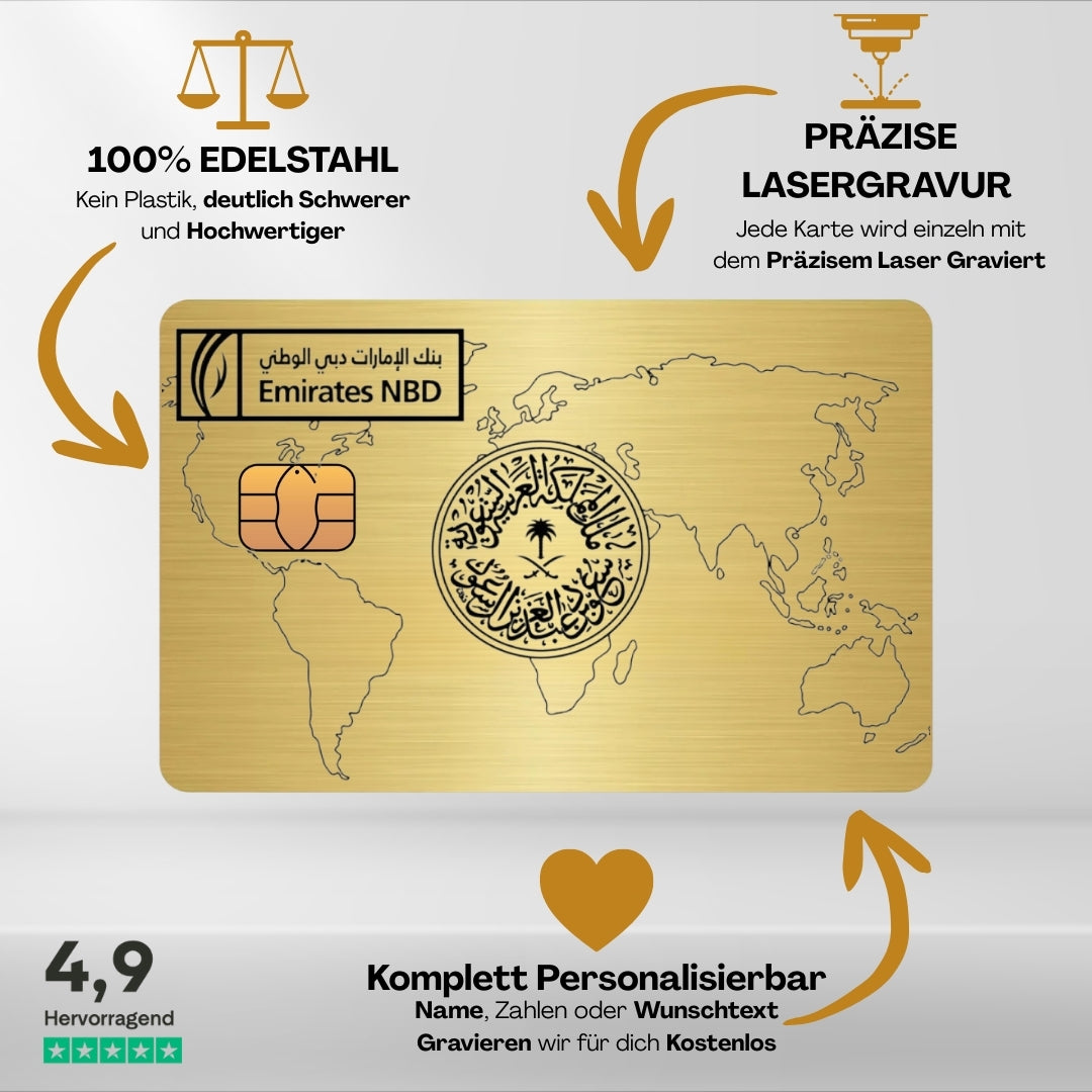 Emirates - Landkarte Dezent