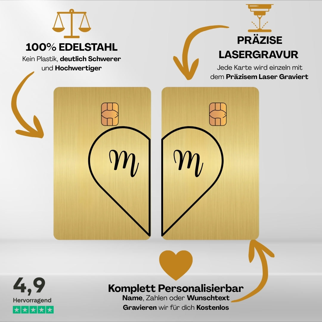 Pärchen Karten 2 für 1