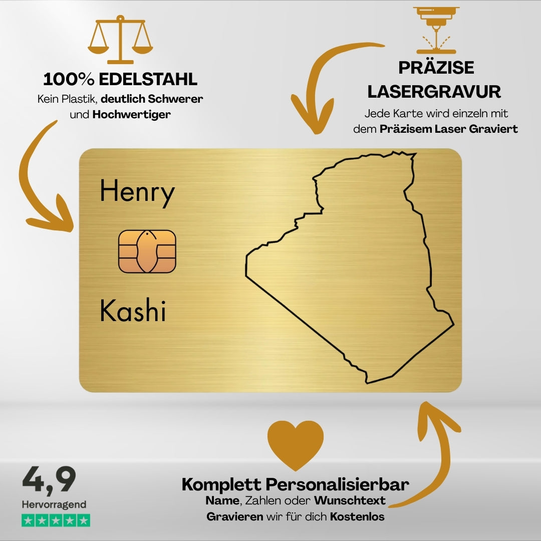 Algerien - Landkarte Dezent