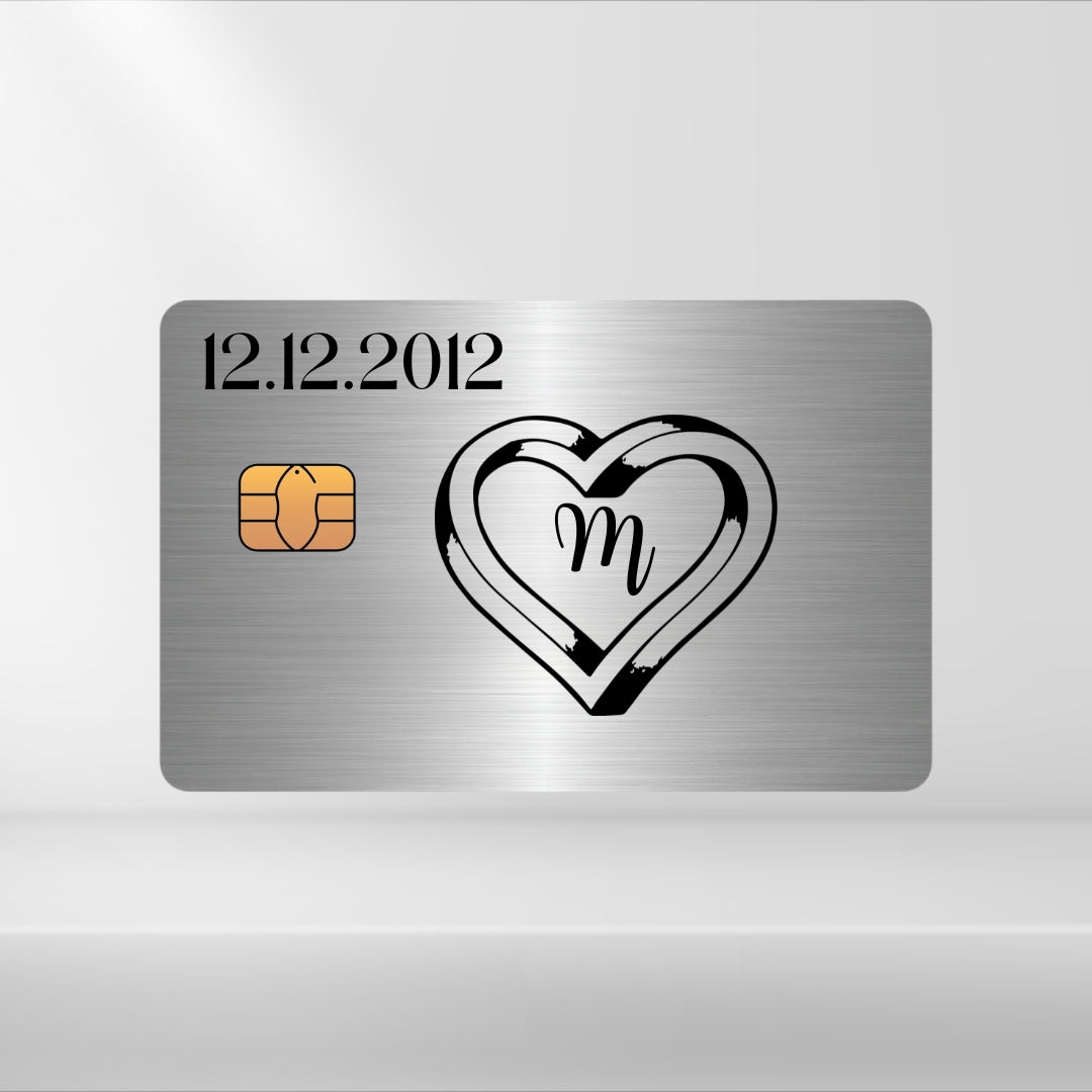 Ring mit Buchstabe + Datum